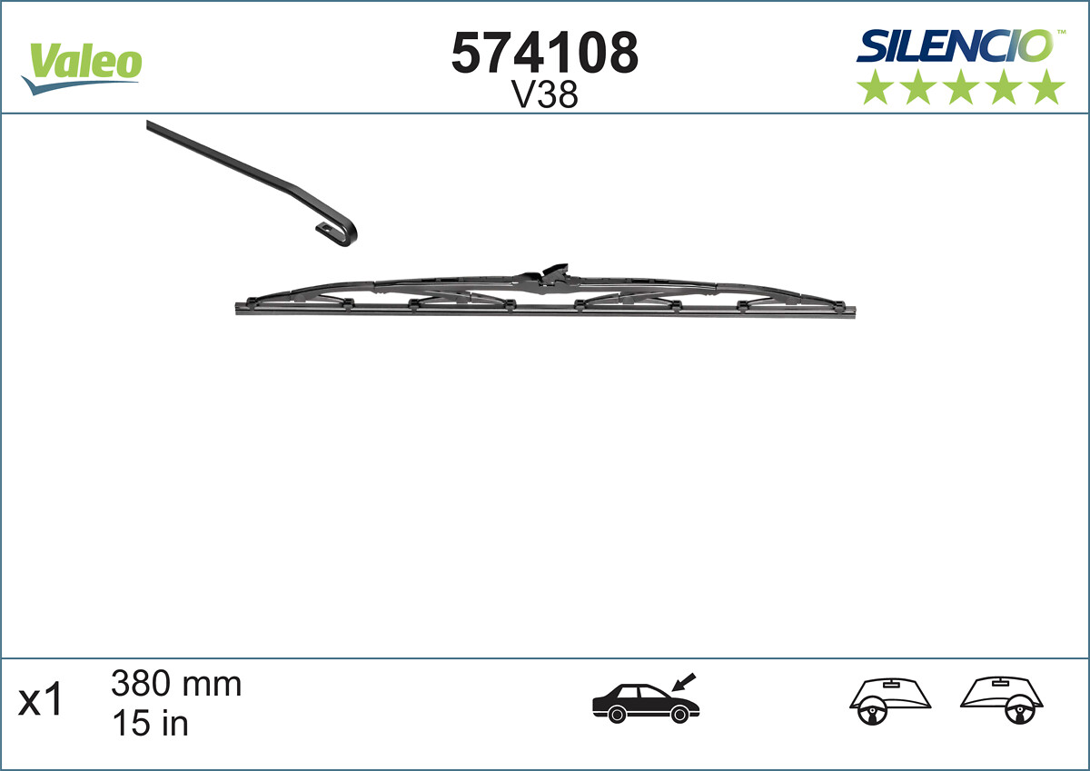 VALEO SILENCIO CARDBOARD Ablaktörlő lapát 574108_VALEO